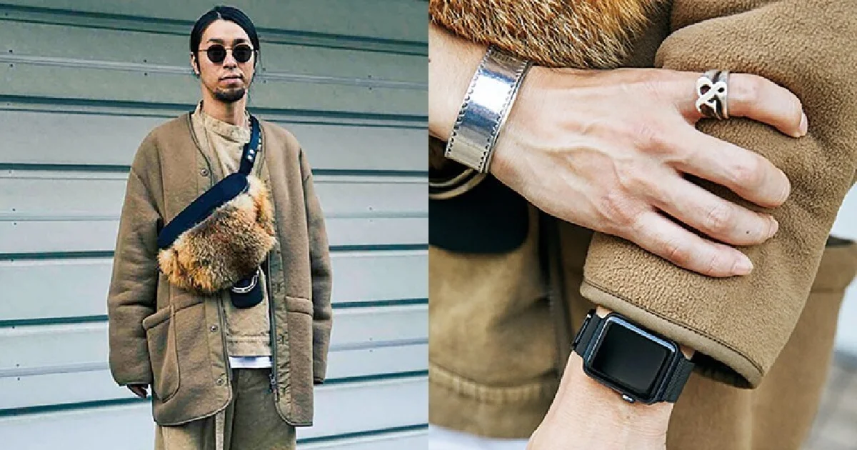 おしゃれな大人の腕時計とアクセの重ね付けコーデ具体例8選 | 真冬の40