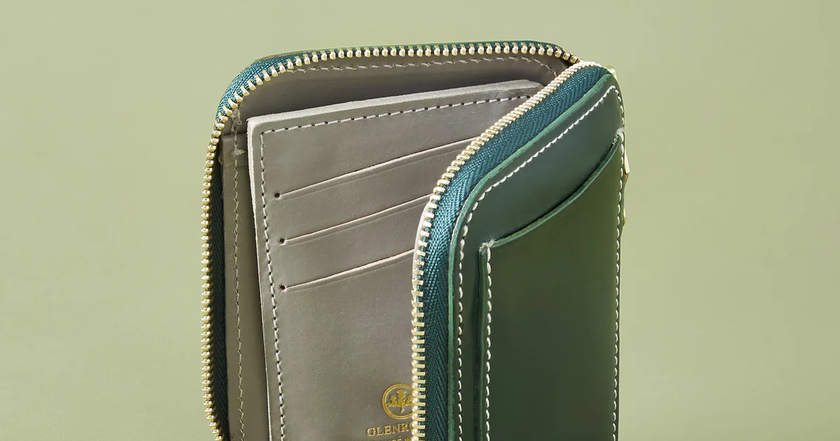 GLEN スモールジップウォレット（バイカラー） スモールジップウォレット(コードバン) 全3色 | ブライドルレザーの