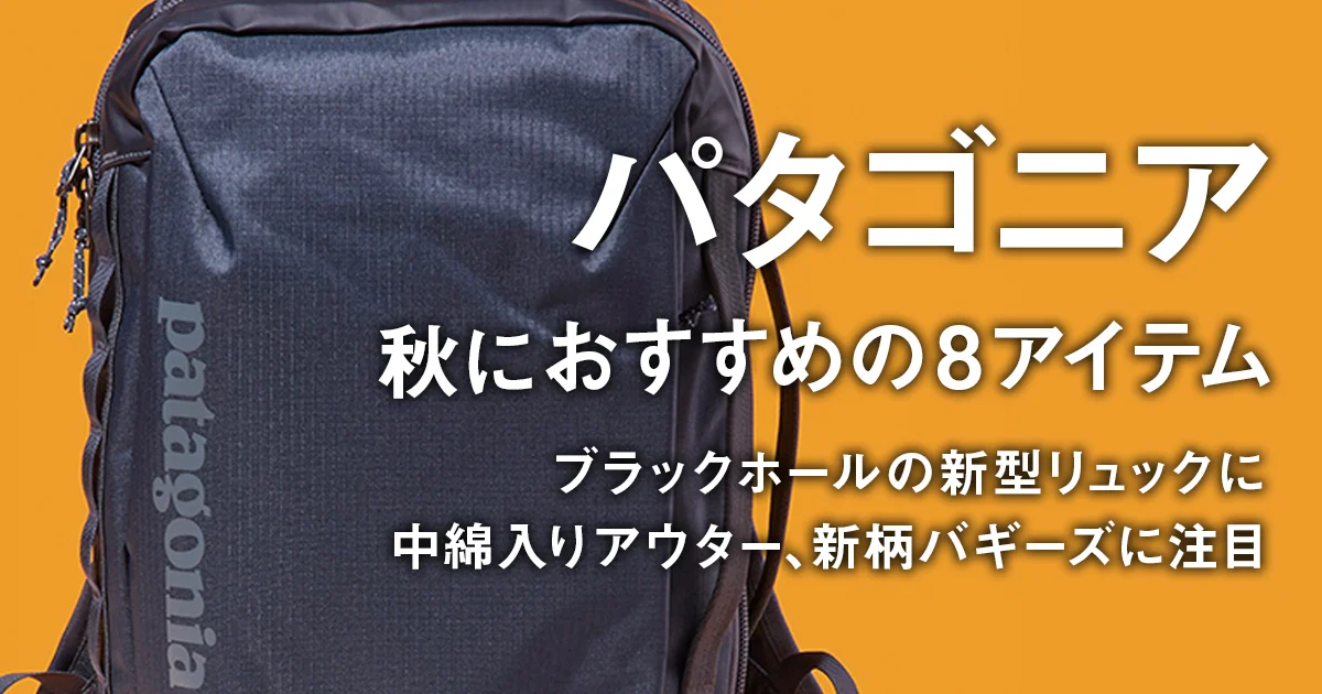 大人のパタゴニア】秋におすすめの8選。ブラックホールの新型リュック