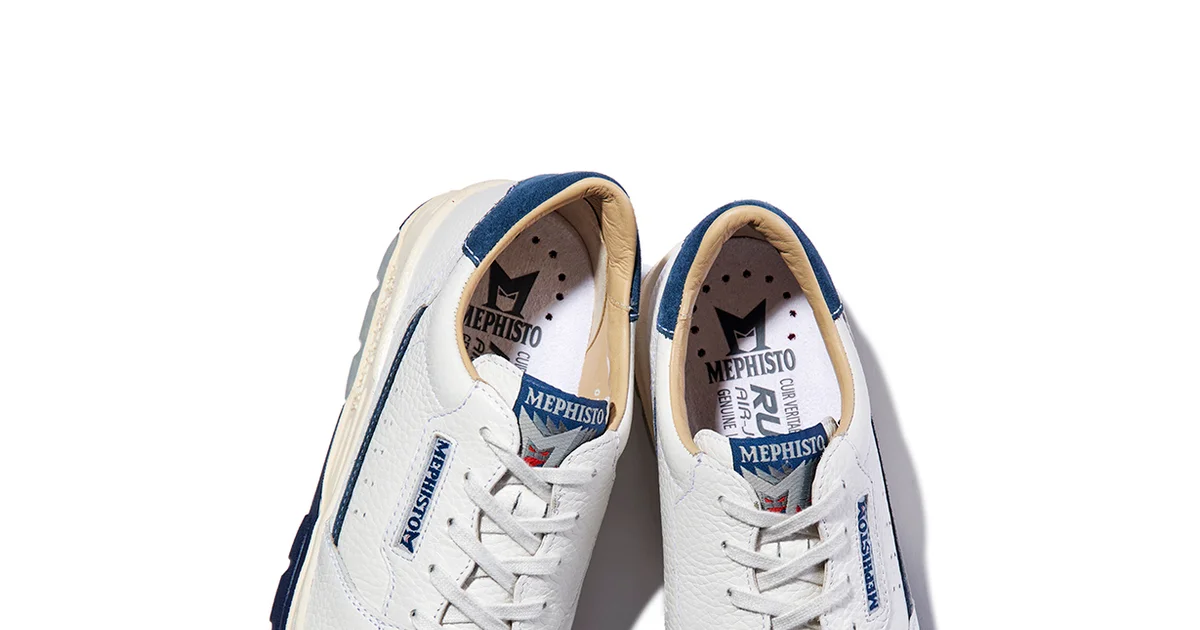 MEPHISTO メフィスト　レザースニーカー　フランス製　新品 MEPHISTO メフィスト ブラック レザー スニーカー ウォーキング