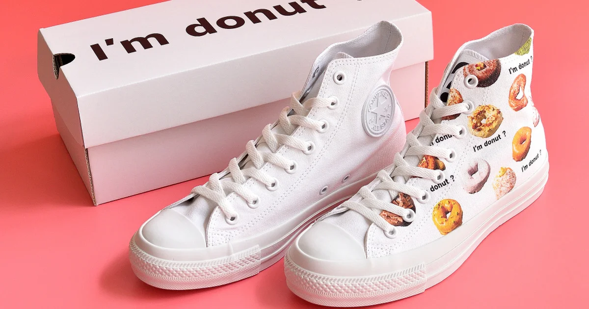 コンバースと人気ドーナツ店「I'm donut？」が期間限定コラボ。真っ白