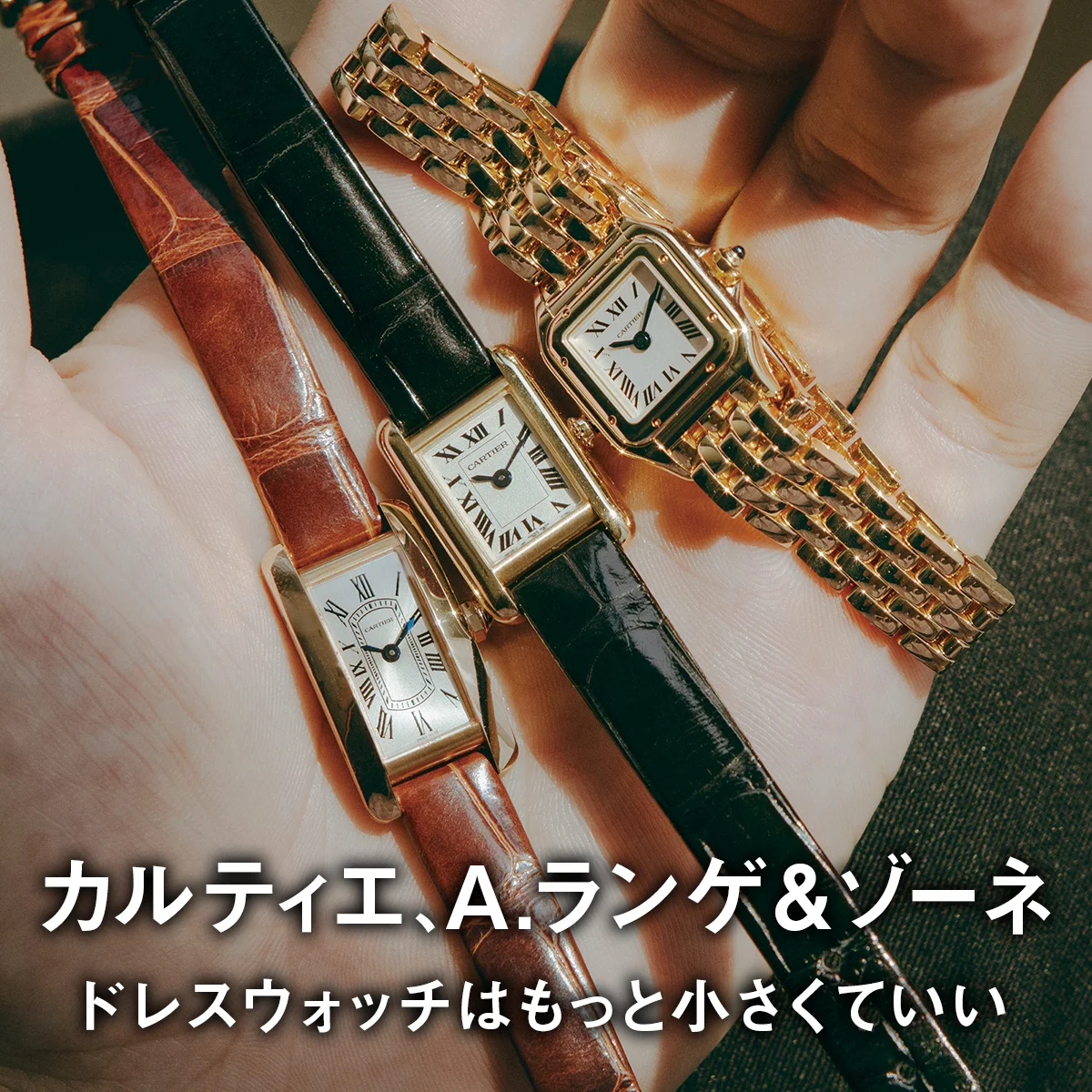 カルティエ、A.ランゲ＆ゾーネ。ドレスウォッチはもっと小さくていい