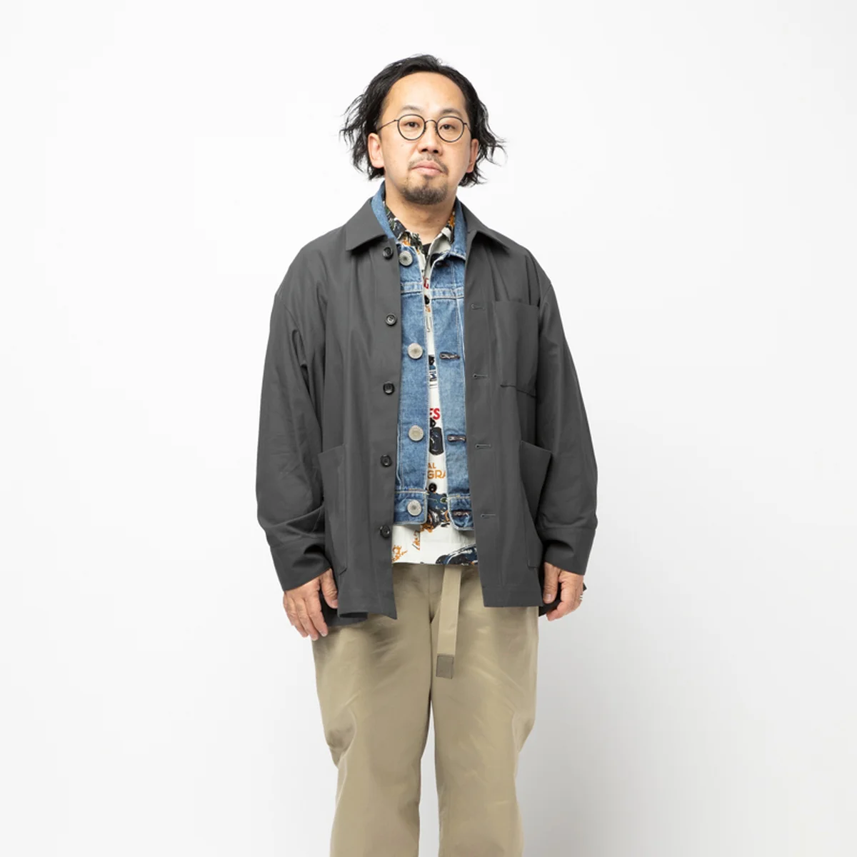 人気のサカイとグラフペーパーをレイヤード