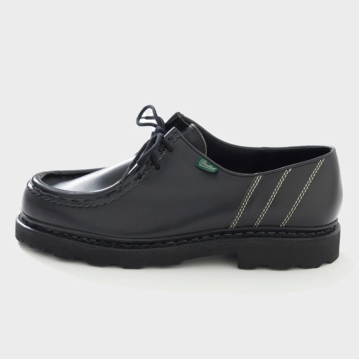 【大人が買うべきパラブーツ】最古のモデル「モジーン」をビオトープが現代的にアップデート。オールブラックに効く3本のステッチが魅力