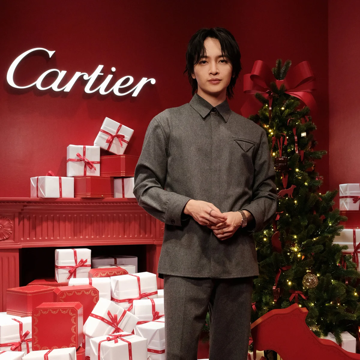 賀来賢人、玉森裕太、赤楚衛二ら豪華セレブも来場。カルティエが銀座で“贈る喜び”を体感するホリデーポップアップを開催【Cartier】