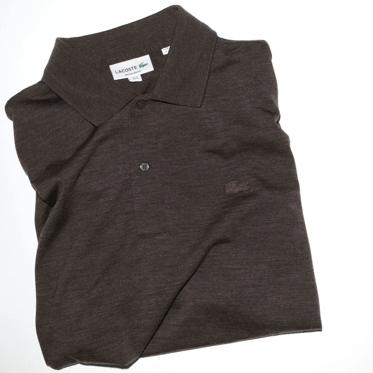 LACOSTEのロングスリーブ ウールポロシャツ