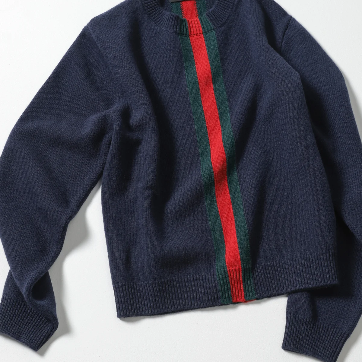 GUCCIの「ウェブ ストライプ」ファインウール ニット セーター