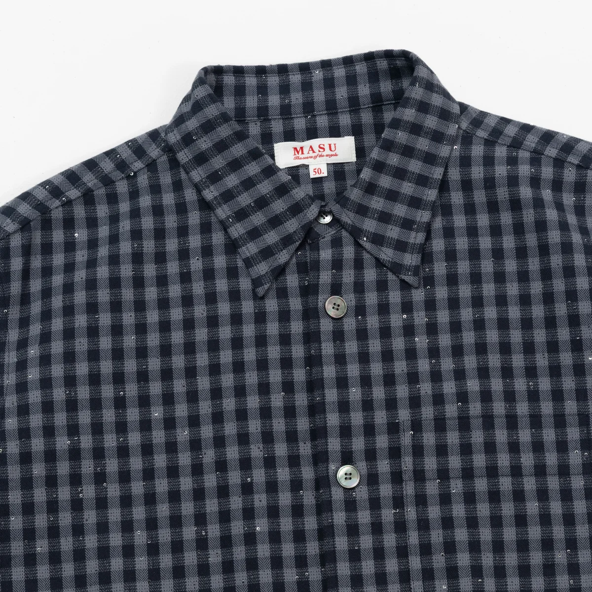 MASU｜SPARKLING PLAID HALF SLEEVE SHIRT