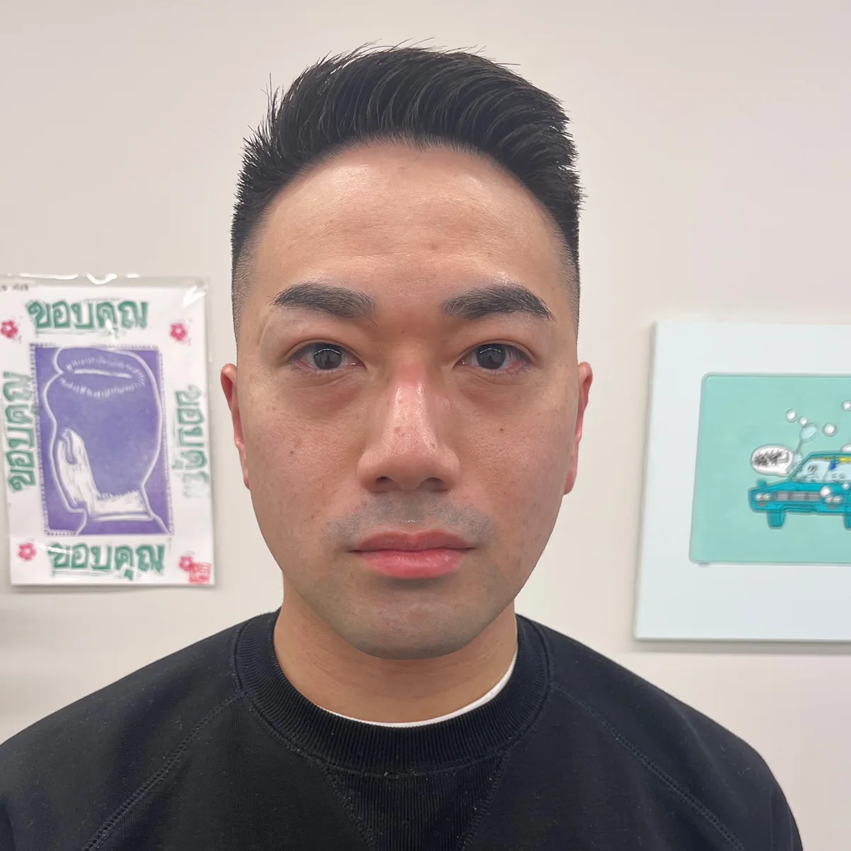 「あえて分け目を作らない」