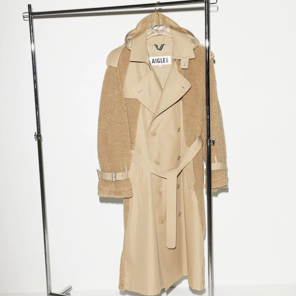 AIGLE by SETCHUのミックスメディア トレンチコート