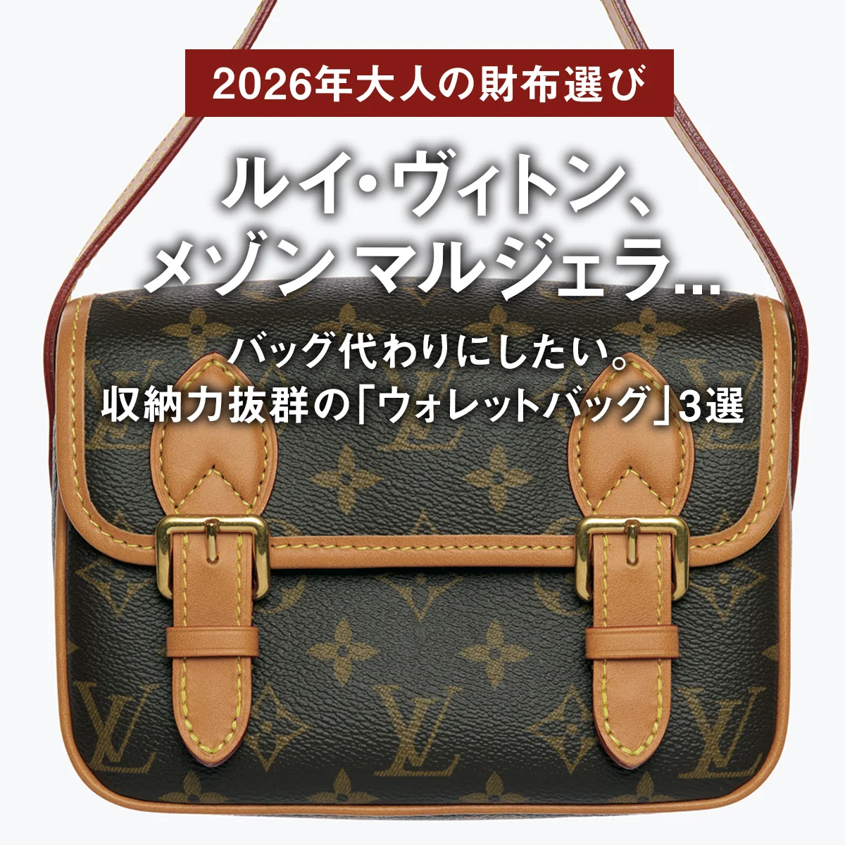 【2026年・大人の財布選び】ルイ・ヴィトン、メゾン マルジェラ... バッグ代わりにしたい。収納力抜群の「ウォレットバッグ」3選