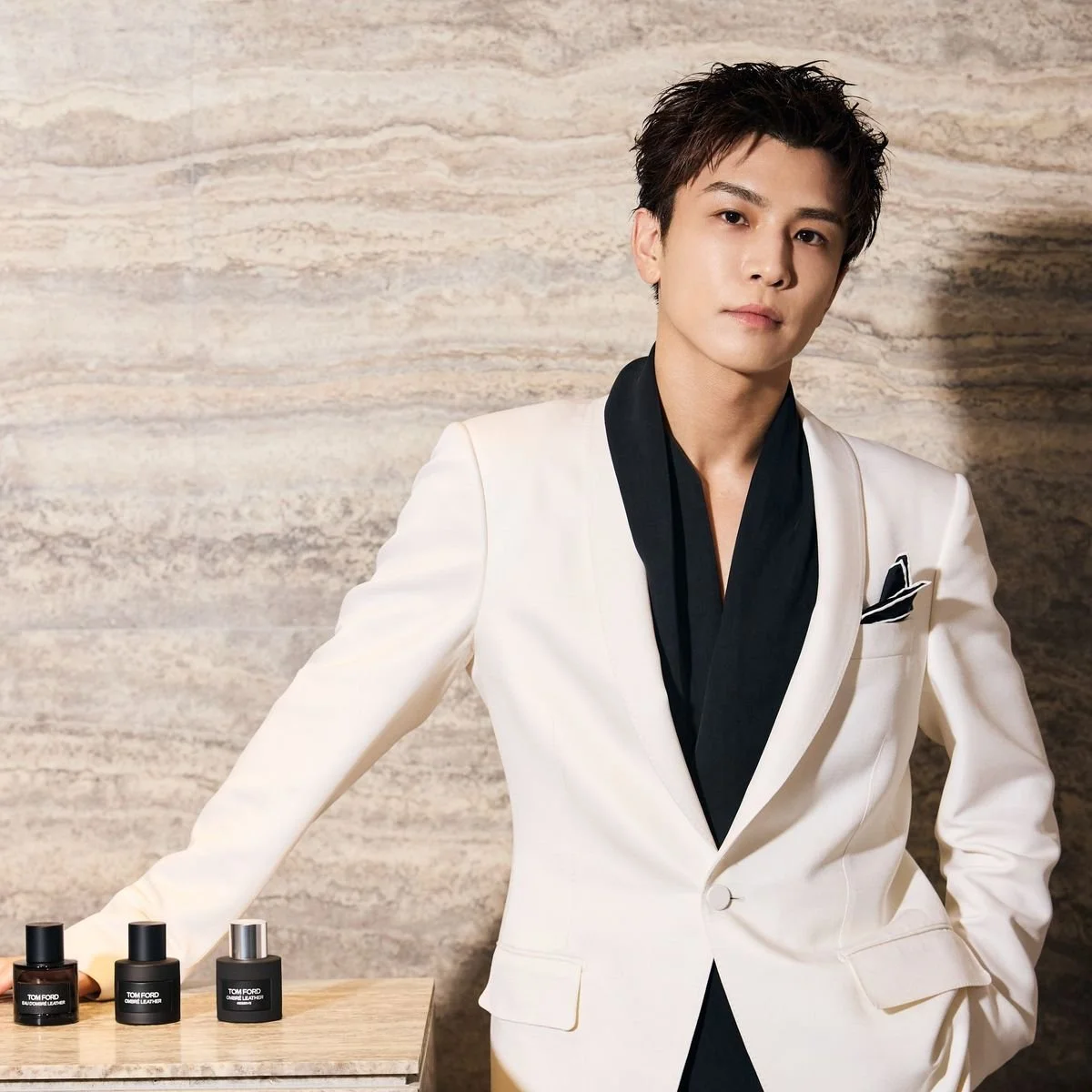 【トム フォード ビューティ】岩田剛典、笠松将らが来場。フレグランス「オンブレ レザー」の世界観を体感するイベント開催
