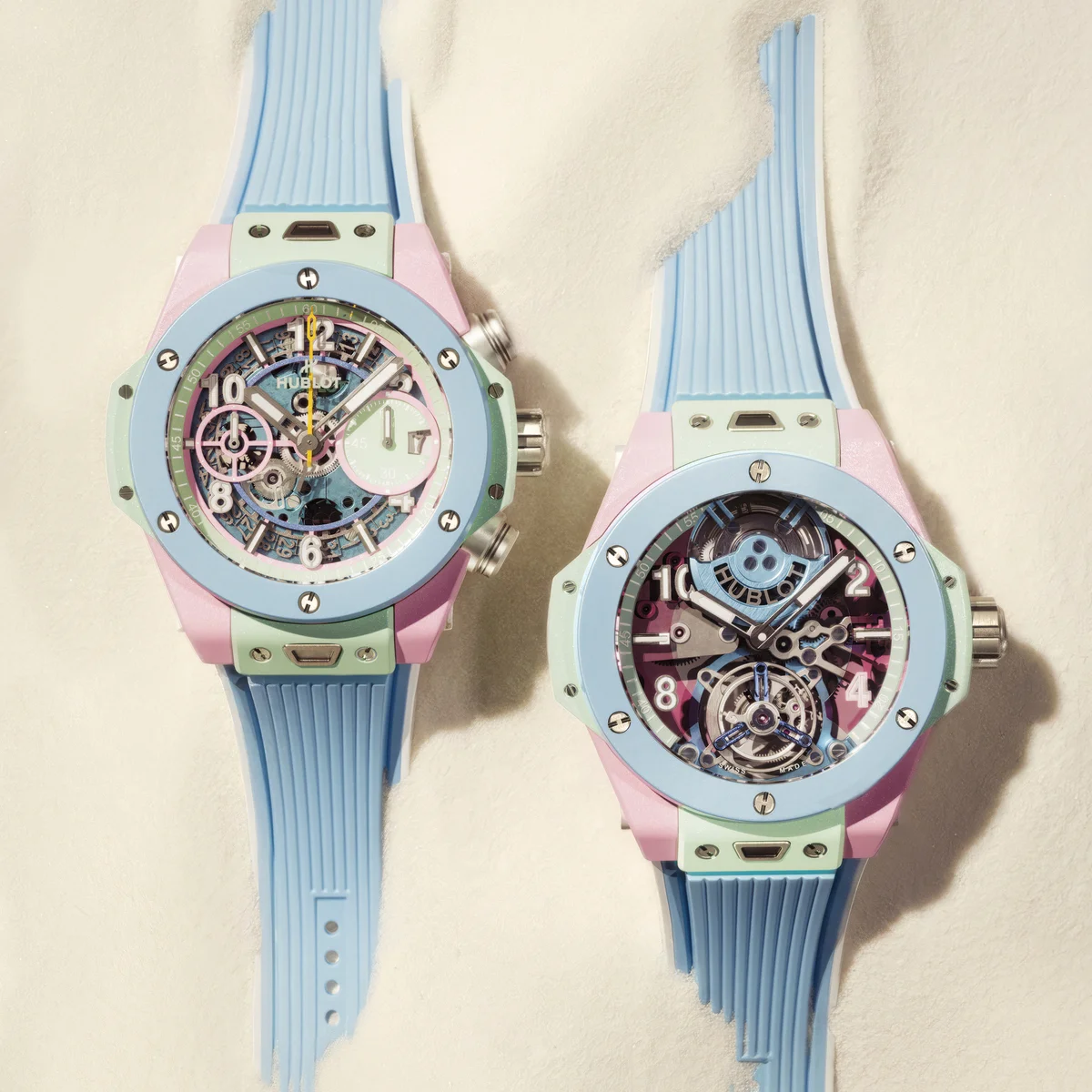 【ウブロ新作】夏に着けたい「ビッグ・バン」が誕生。パステルカラーのセラミックが新鮮！【HUBLOT】