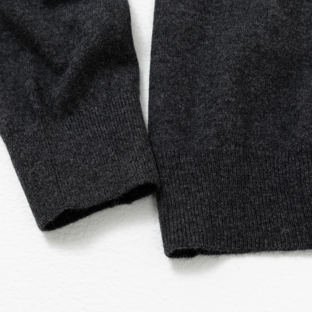 cash & barba｜モンゴリアンカシミヤ エルボーパッチ ポロ