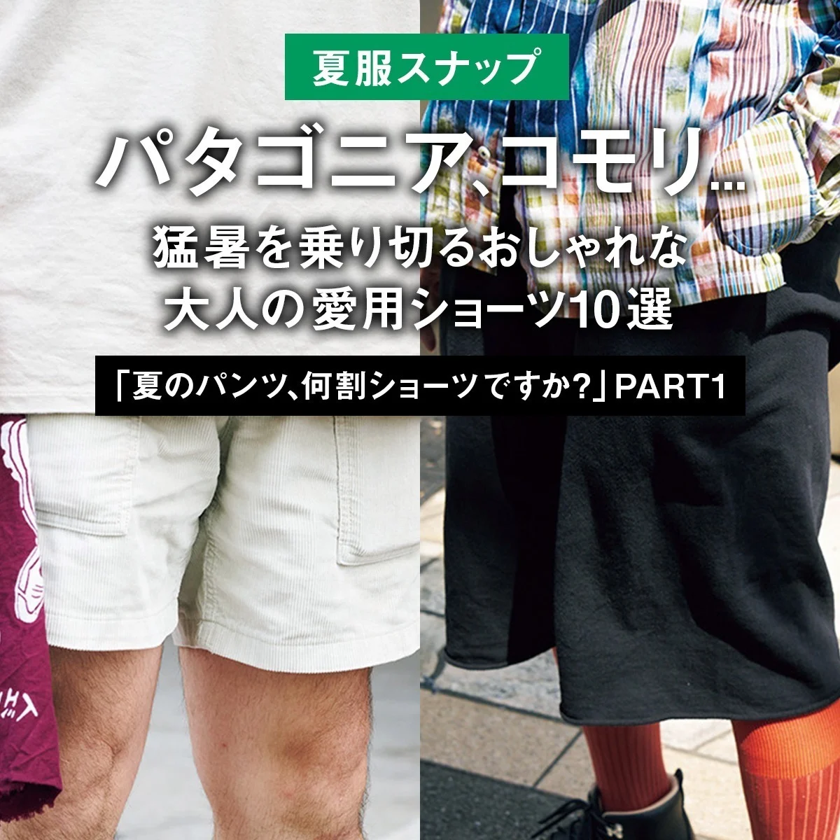 【Gallery】夏服スナップ｜猛暑を乗り切るおしゃれな大人の愛用ショーツ10選「夏のパンツ、何割ショーツですか？」
