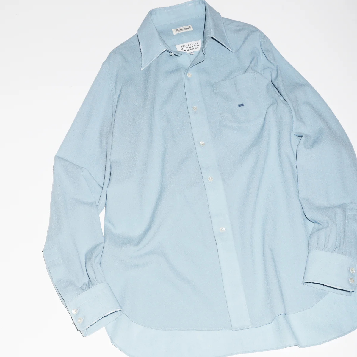 Maison Margielaのブルーシャツ
