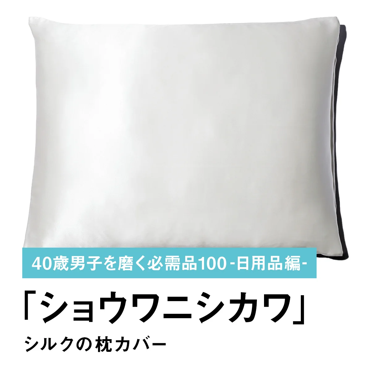 081｜ショウワニシカワのシルクの枕カバー【40歳男子を磨く必需品100 -日用品編-】