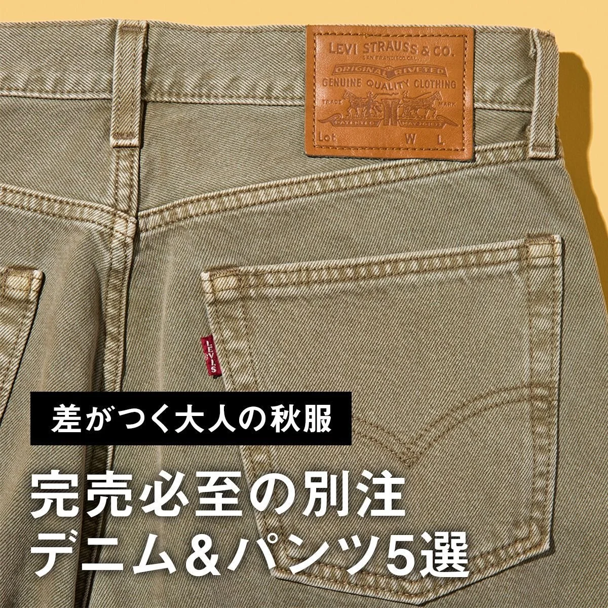 【差がつく大人の秋服】完売必至の別注デニム＆パンツ5選。501®︎よりはきやすい秋色のリーバイス® 555™や、上品グラミチに注目
